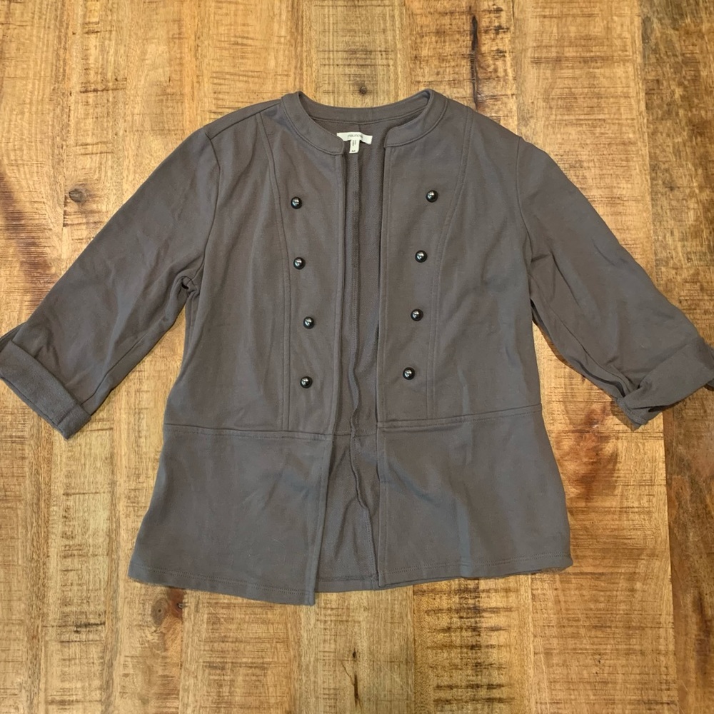 ✂️(3 for $25) Jacket/Cardigan Maurices Brown/Gray Button Details Size Medium